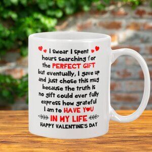 ❤️ "I Gave Up Searching, This Mug Says It All" Valentine’s Day Gift - 11oz White